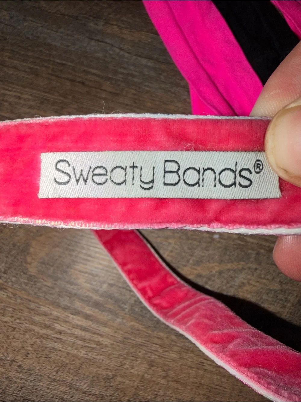 Pink and Black Non-Slip Women's Sports Headbands - Brand: